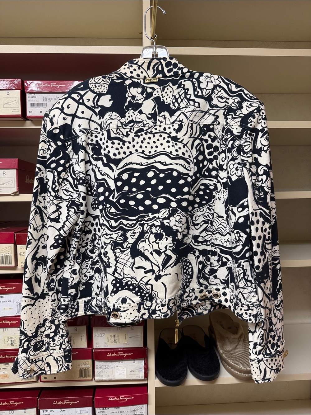 St John Sport Black and White Printed Jacket - Picture 2 of 5